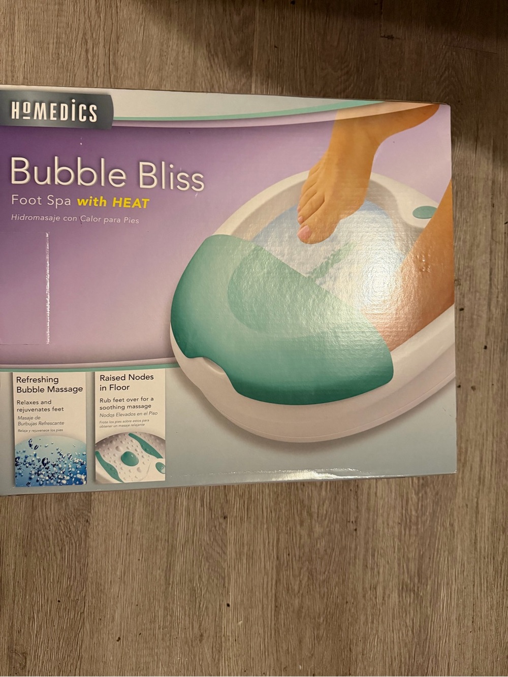 Homedics Bubble Bliss Foot Spa - Teal and White